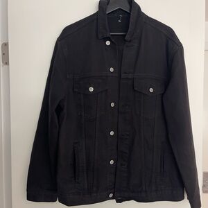 Brandy Melville black denim oversized jacket